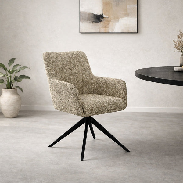 Tara draaibare eetkamerstoel – Beige