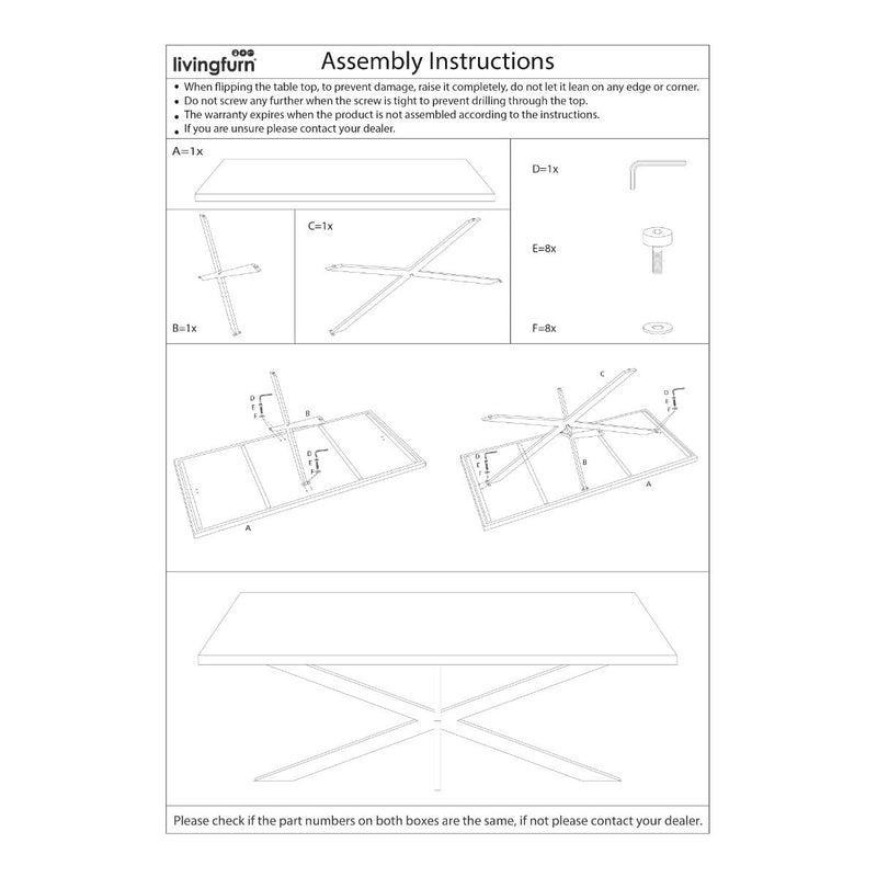Sturdy Spider eettafel Livingfurn