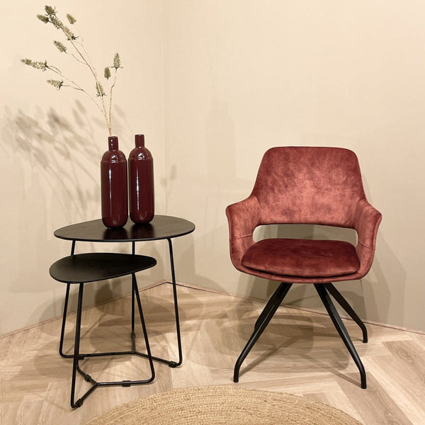 Capp draaibare eetkamerstoel – Rust velvet