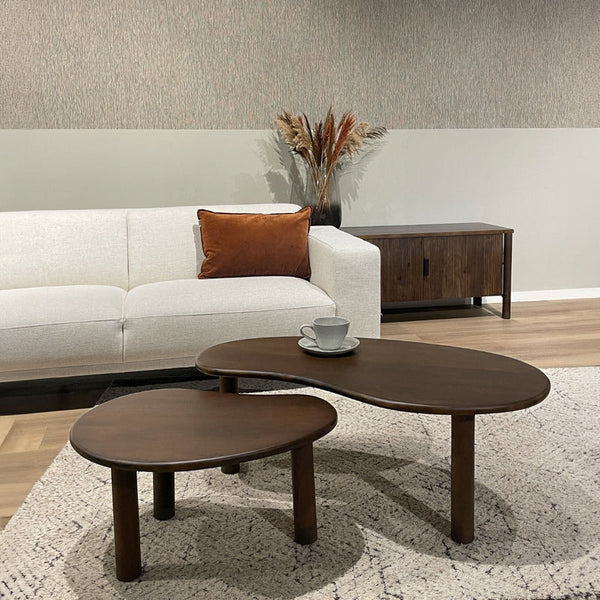Nubi organische salontafel set van 2 – Bruin