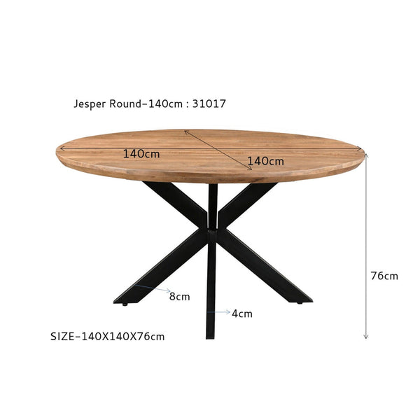 Jesper ronde eettafel – Naturel