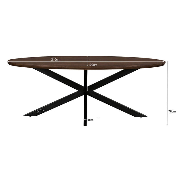 Jesper ovale eettafel – Bruin