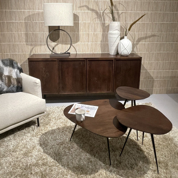 Loua organische salontafel set van 3 – Bruin