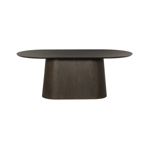 Japandi ovale eettafel Novero – Espresso