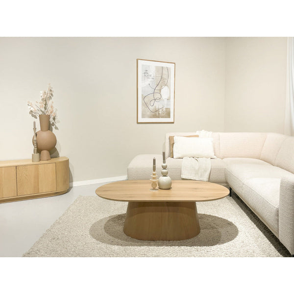 Japandi salontafel Novero met facet rand – Naturel