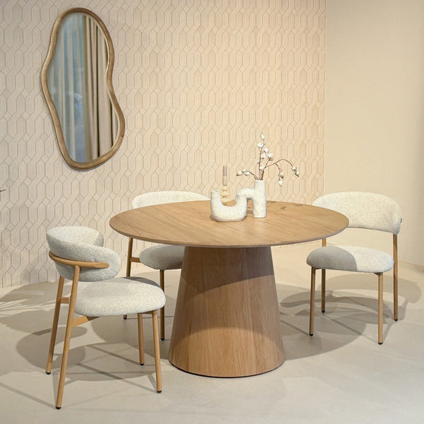 Japandi ronde eettafel Novero – Naturel