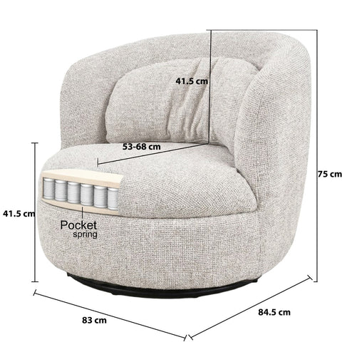 Fauteuil Bougie Beige