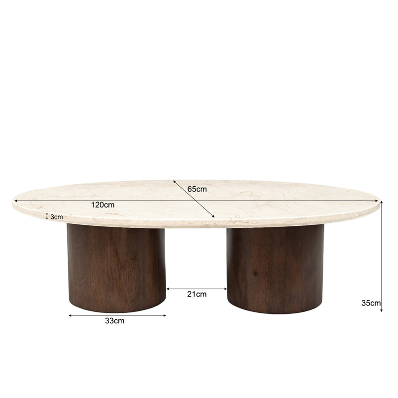 Duno Bottecino ovale salontafel Livingfurn