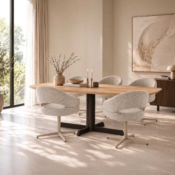 Sanremo Deens ovale eettafel – Naturel