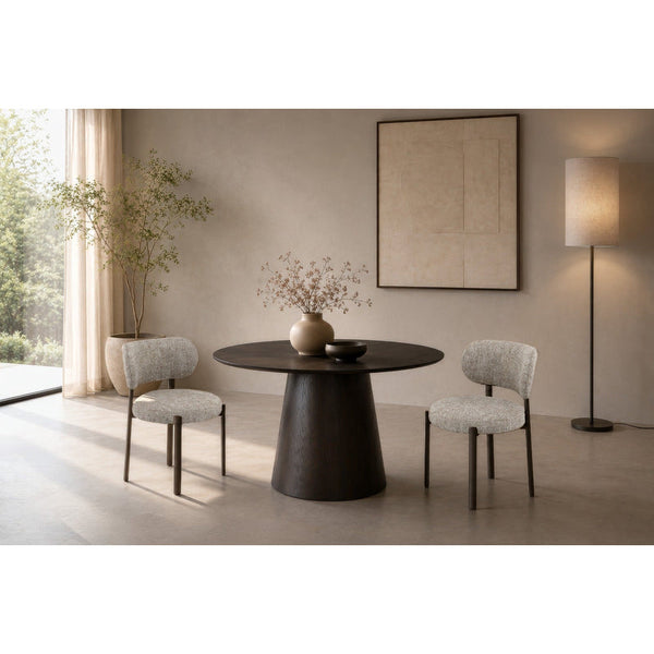 Japandi ronde eettafel Novero – Espresso