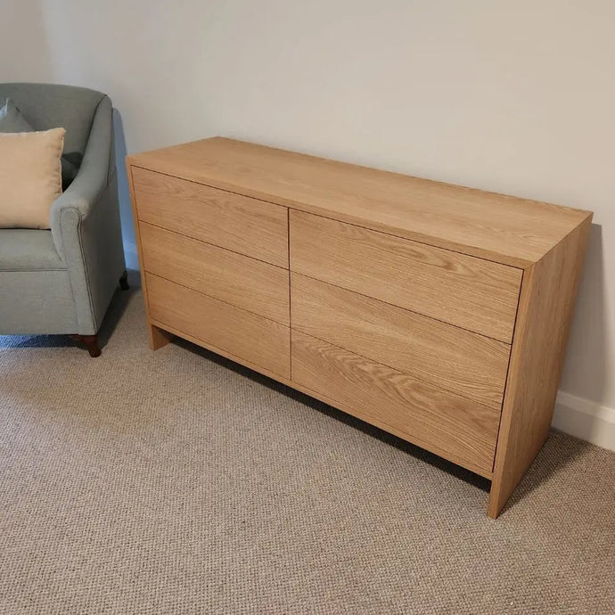 Dressoir massief eiken met 6 lades A-kwaliteit Houtenmeubelshop