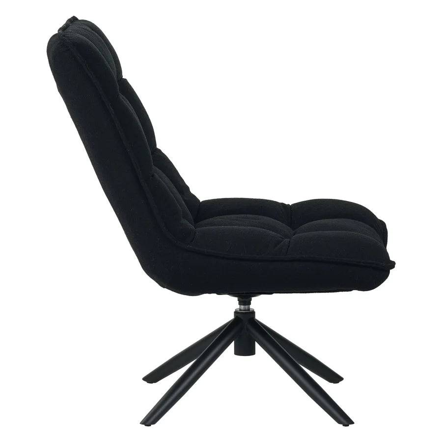 Fauteuil Teddy zwart Houtenmeubelshop