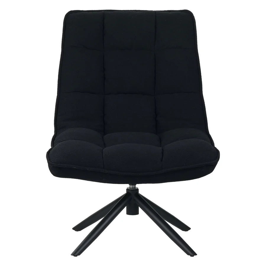 Fauteuil Teddy zwart Houtenmeubelshop