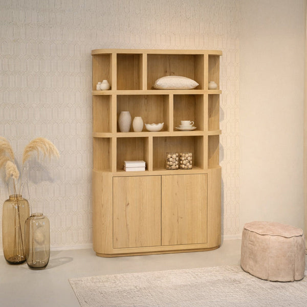 Japandi boekenkast Novero – Naturel