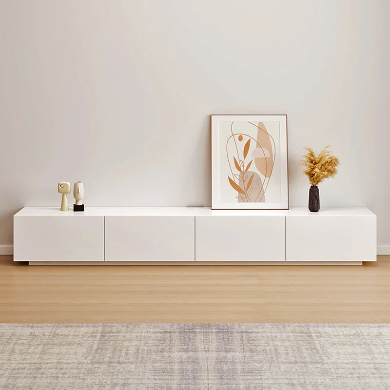 TV-meubel staand wit MDF met klepdeurtjes invallende plint Houtenmeubelshop