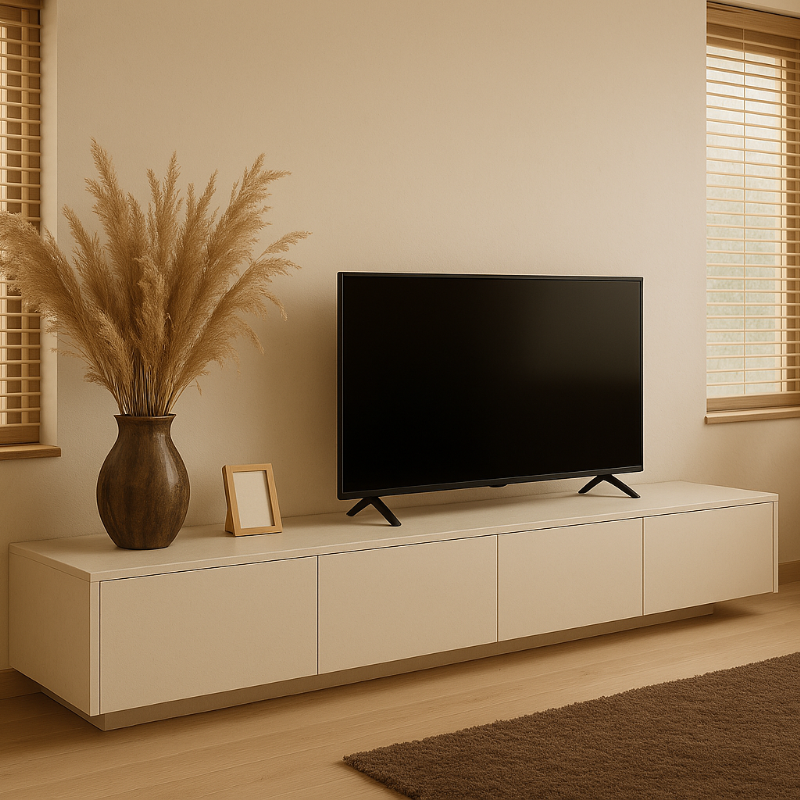 TV-meubel staand MDF met klepdeurtjes invallende plint (kopie) Houtenmeubelshop