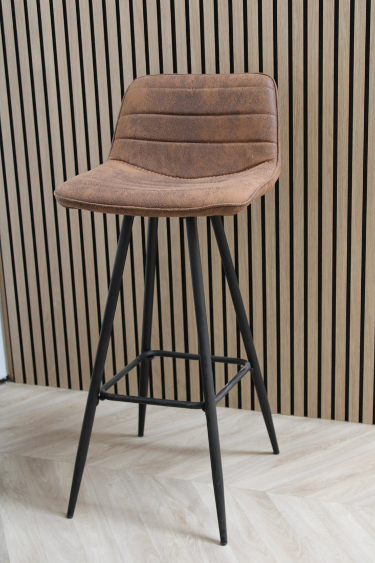 Showroommodel Barkruk Brussel Cognac Houtenmeubelshop