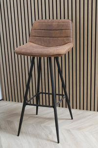 Showroommodel Barkruk Brussel Cognac Houtenmeubelshop