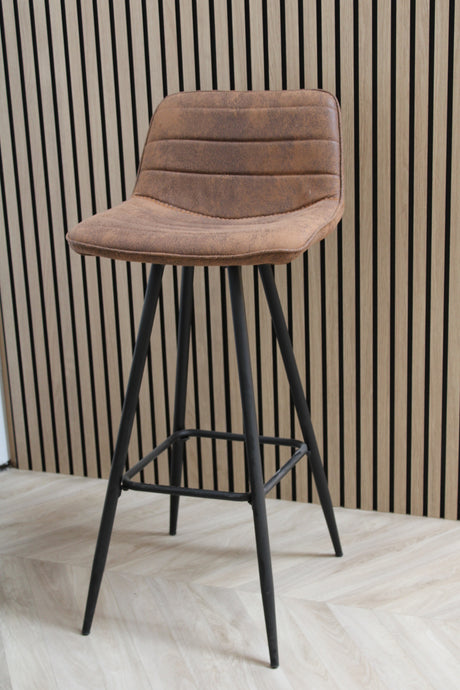Showroommodel Barkruk Brussel Cognac Houtenmeubelshop