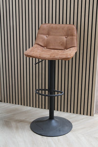 Showroommodel Barkruk Paris Cognac Houtenmeubelshop