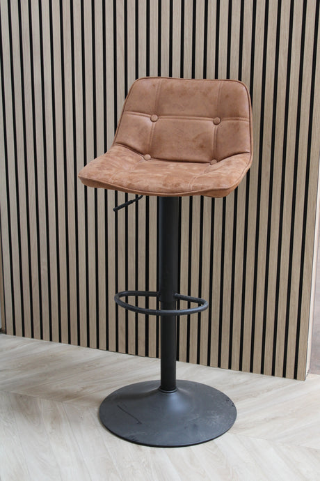 Showroommodel Barkruk Paris Cognac Houtenmeubelshop