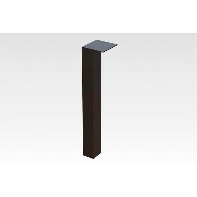 Poot recht staal 8x8cm gepoedercoat Houtenmeubelshop