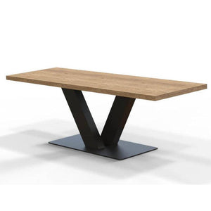 Eettafel Iceland - Robuust eiken met stalen frame - Houtenmeubelshop