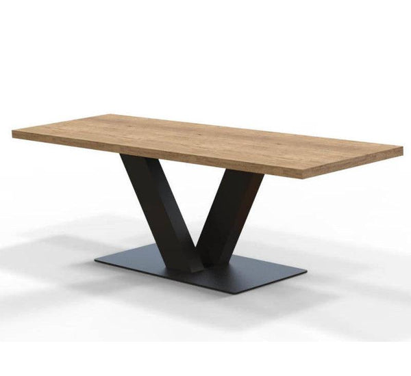 Eettafel Iceland - Robuust eiken met stalen frame