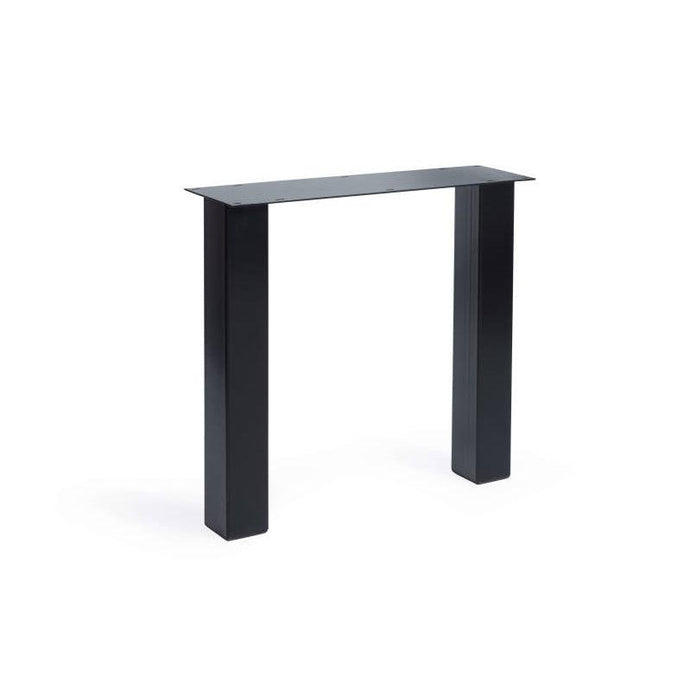 Stalen koker tafelpoten set 2 stuks — Zwart mat behandeld Houtenmeubelshop