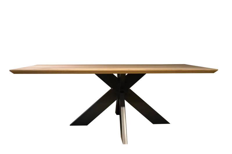Robuuste eiken boomstamtafel — 180x90 - Houtenmeubelshop