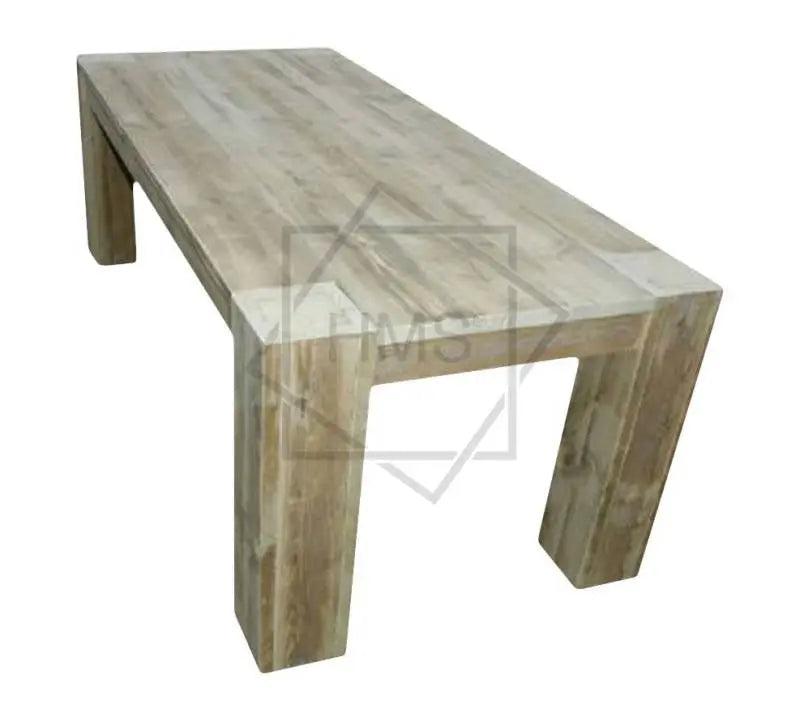 Steigerhouten tafel met blokpoten — 180x90