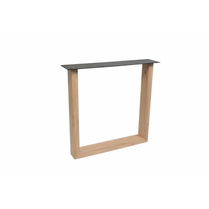 Eikenhouten U-poten eettafel set van 2 stuks Houtenmeubelshop