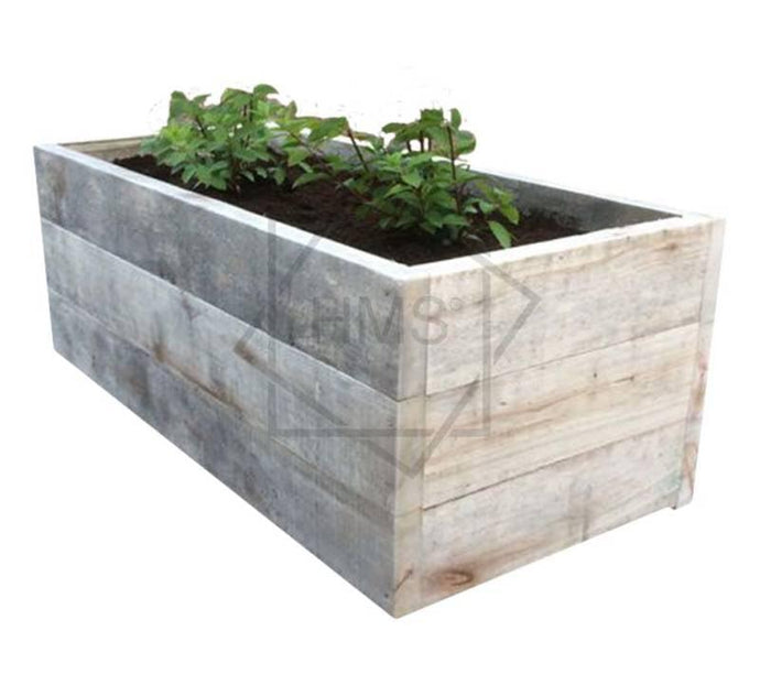 Bloembak Steigerhout rechthoek — 120x40 Houtenmeubelshop