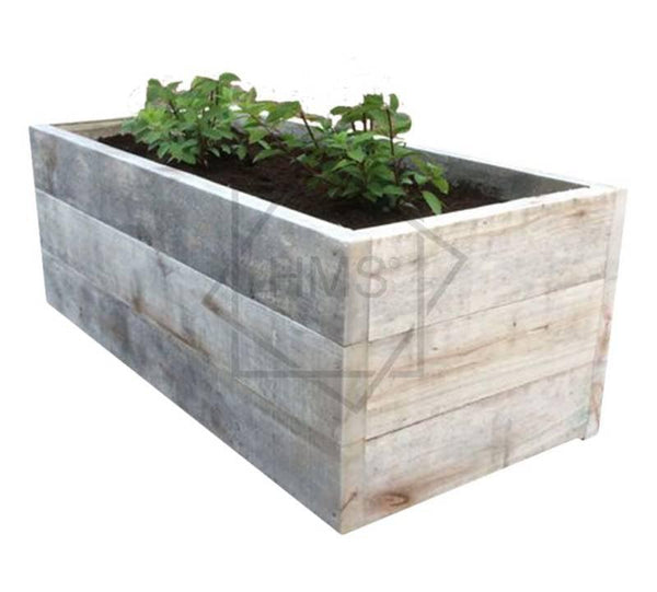 Bloembak Steigerhout rechthoek — 120x40 Houtenmeubelshop