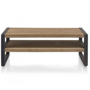 Industriële salontafel met stalen frame  — 120x60 Houtenmeubelshop