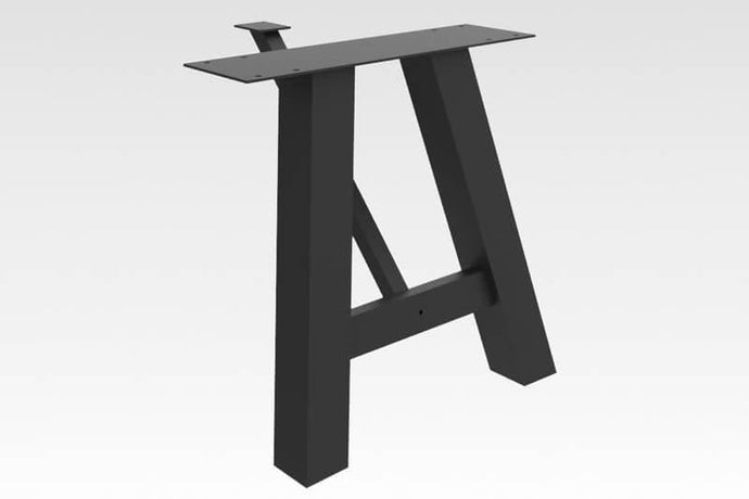 Stalen A-frame schuin gepoedercoat Houtenmeubelshop